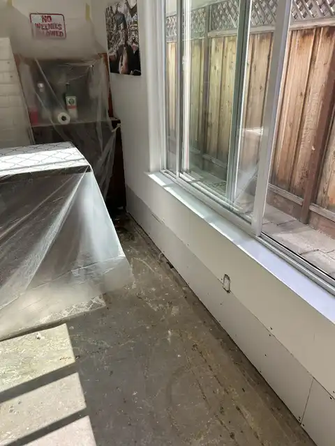 Small drywall repair & matching skip trowel texture 2026 project photo